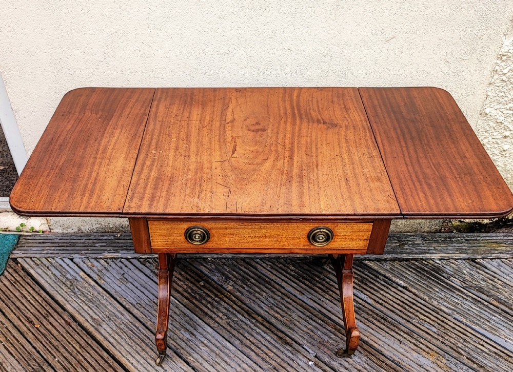 Regency mahogany drop leaf coffee table.