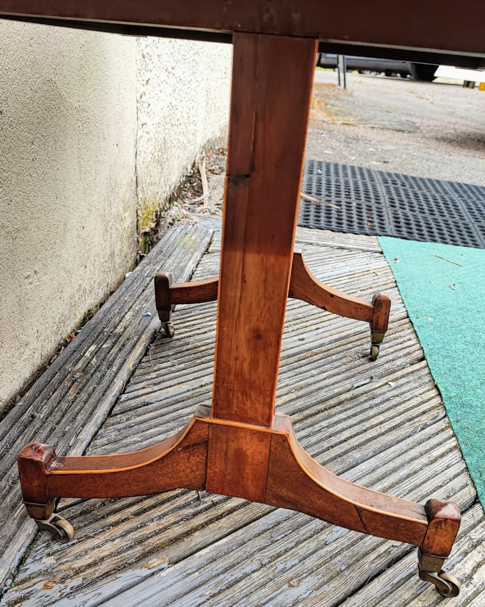 Regency mahogany drop leaf coffee table. View VIII