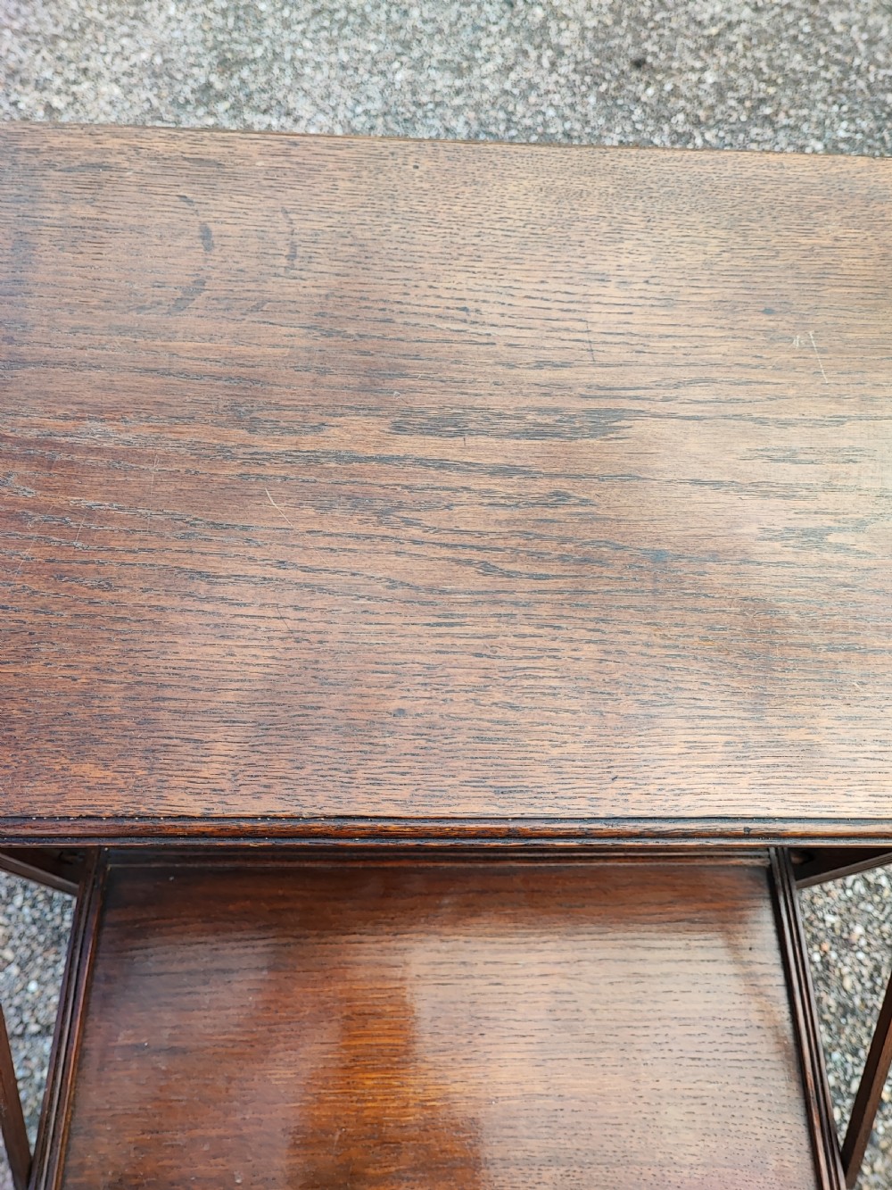 Art's and crafts oak drop sides occasional table. View VIII