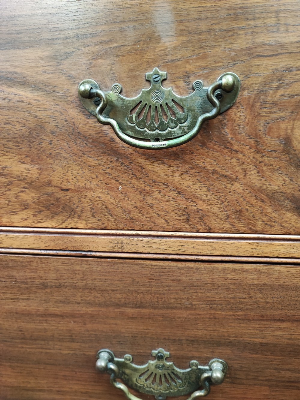 A Victorian solid  walnut chest of drawers. View III