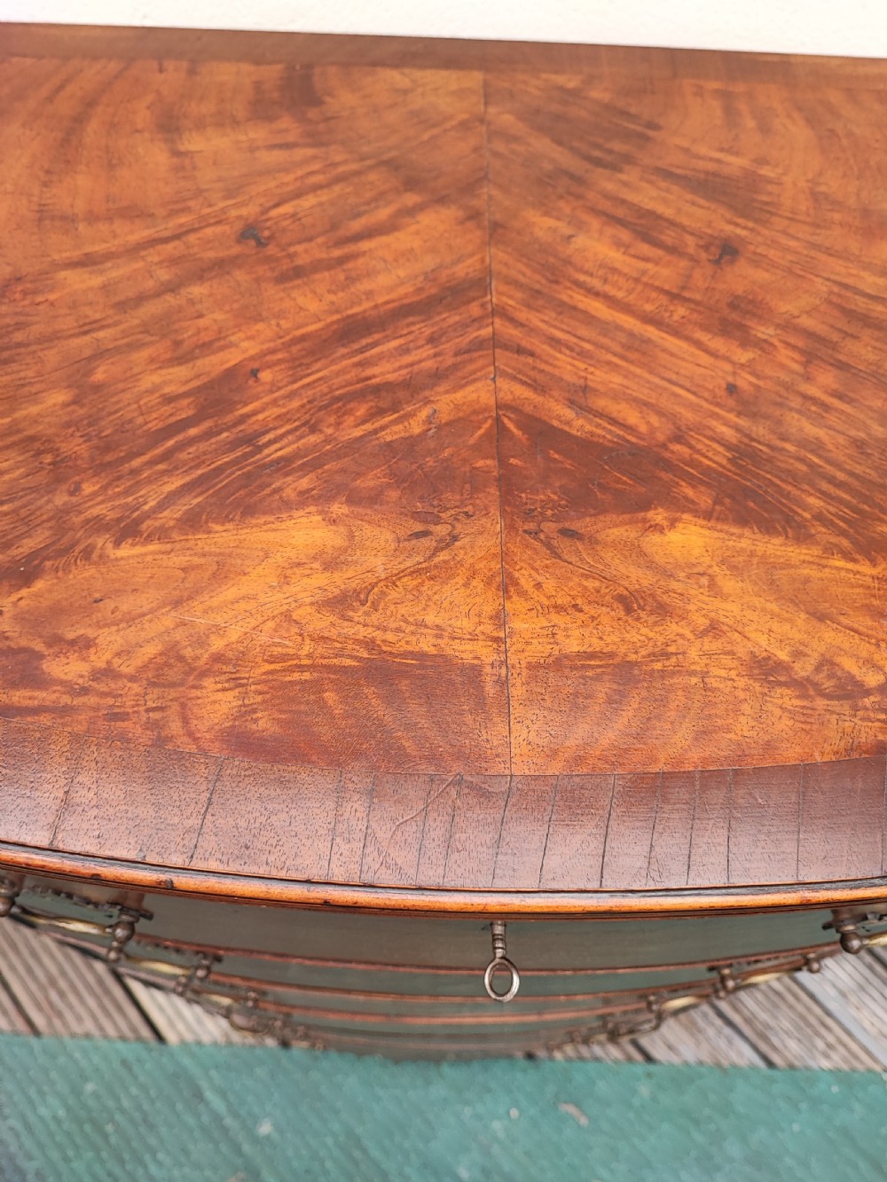 Antique tall walnut chest in the Georgian style. View II