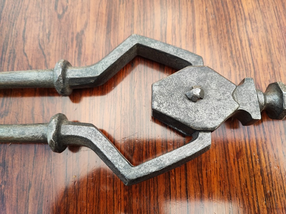 Set of 3 Regency steel fire irons. View III
