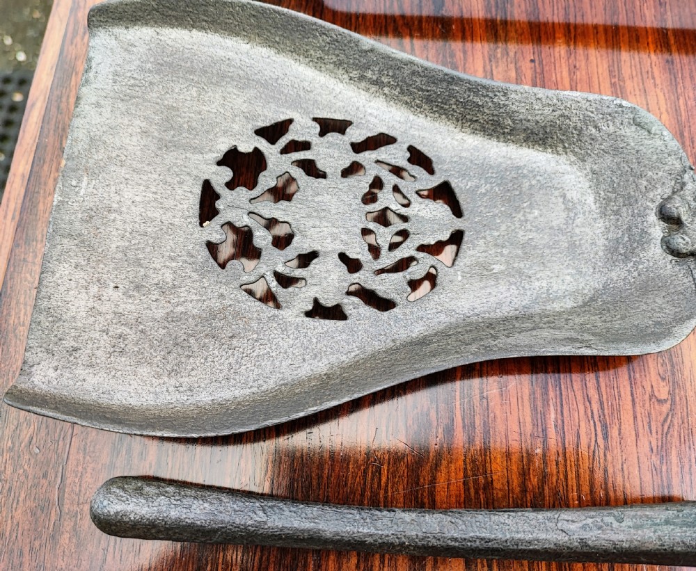 Set of 3 Regency steel fire irons. View V