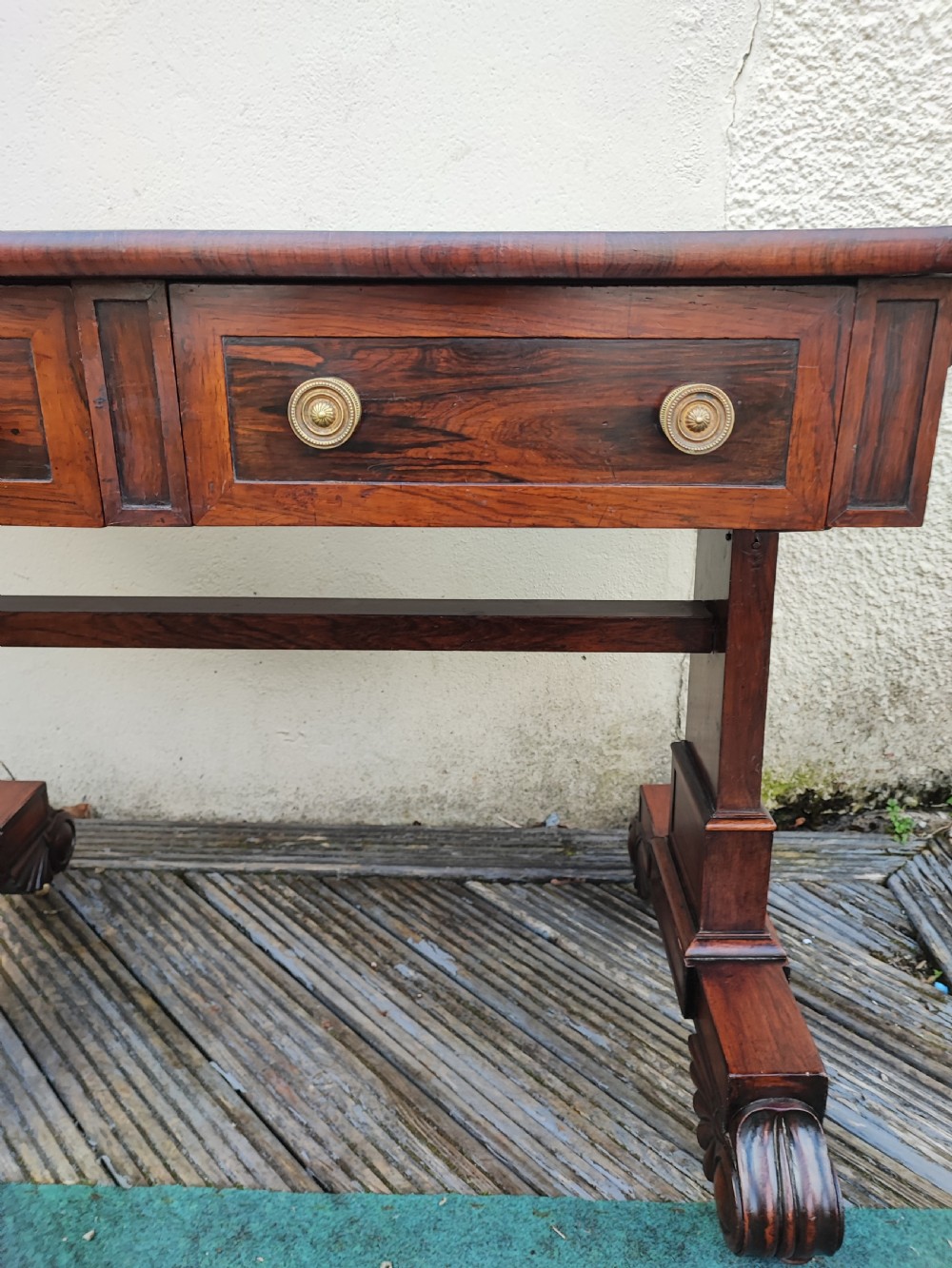 A beautiful Regency rosewood sofa table. View XII