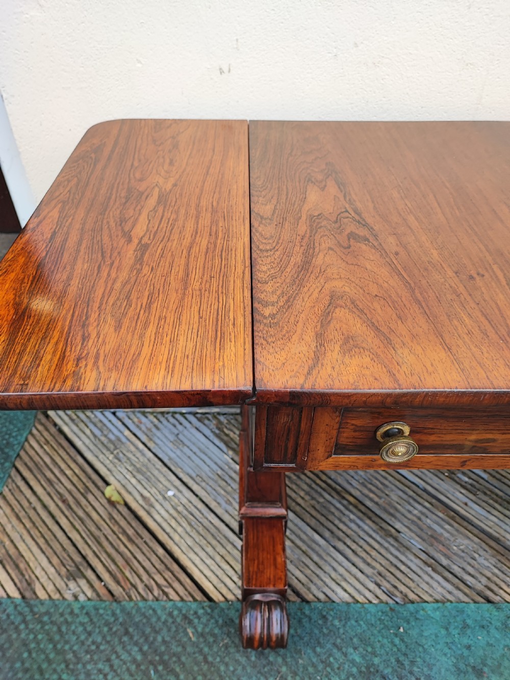 A beautiful Regency rosewood sofa table. View XIII