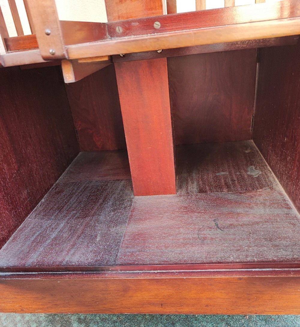 A quality and large size Victorian mahogany revolving bookcase. View IX