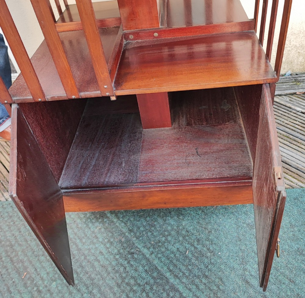 A quality and large size Victorian mahogany revolving bookcase. View XI