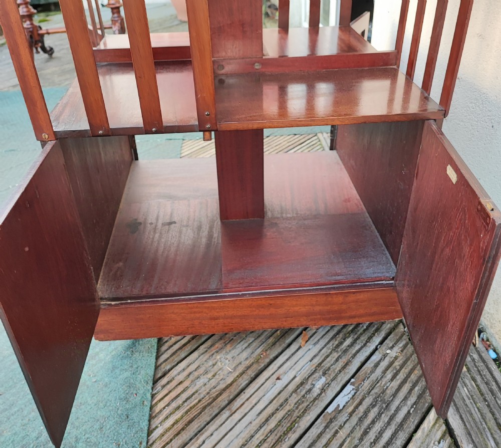 A quality and large size Victorian mahogany revolving bookcase. View XIV