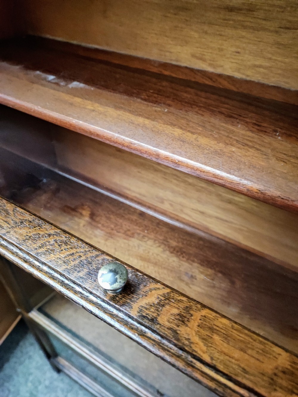 Antique oak 4 stack barristers bookcase  View IX