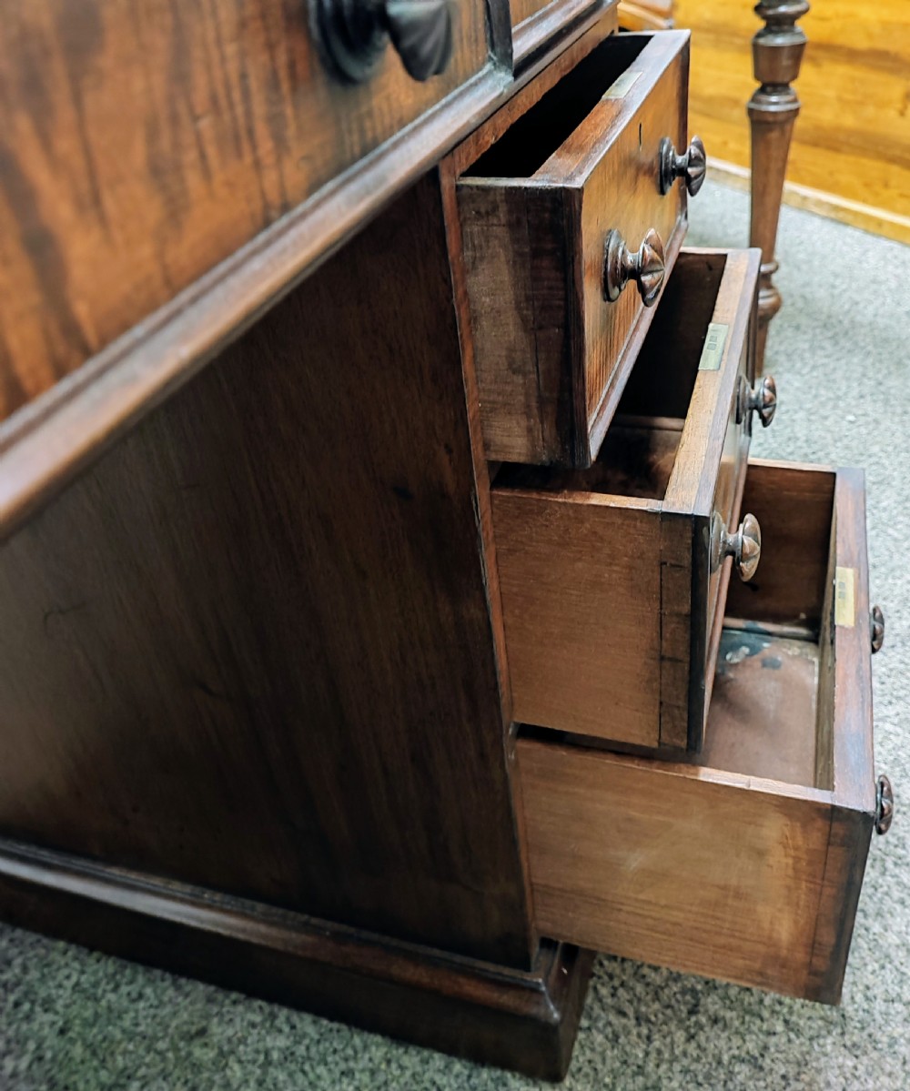 Quality Victorian mahogany pedestal desk. View VI