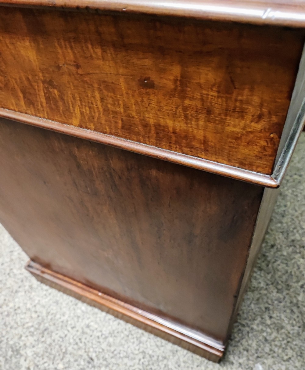 Quality Victorian mahogany pedestal desk. View XXIII