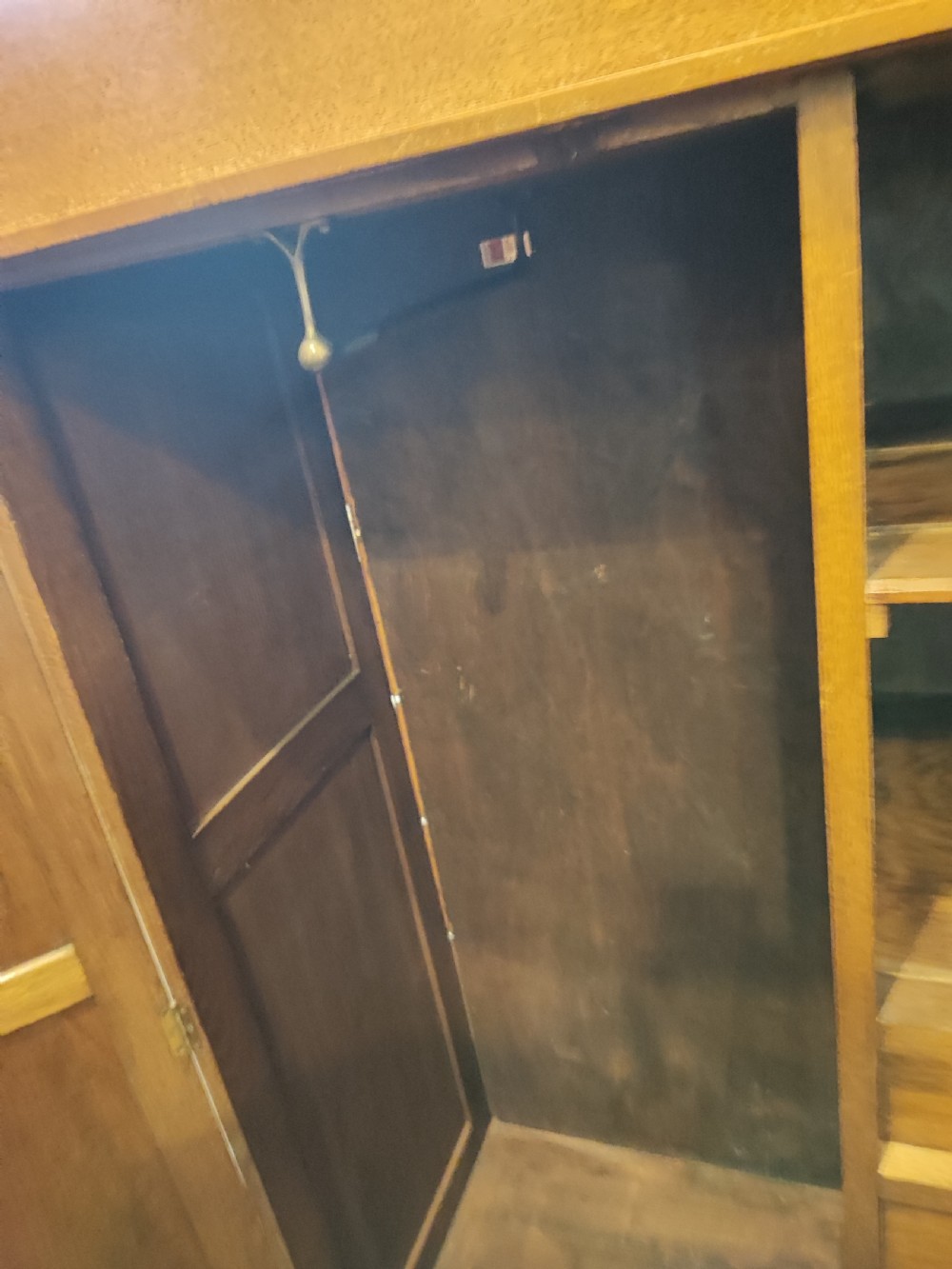 Small oak 2 door ,fitted wardrobe. View IV