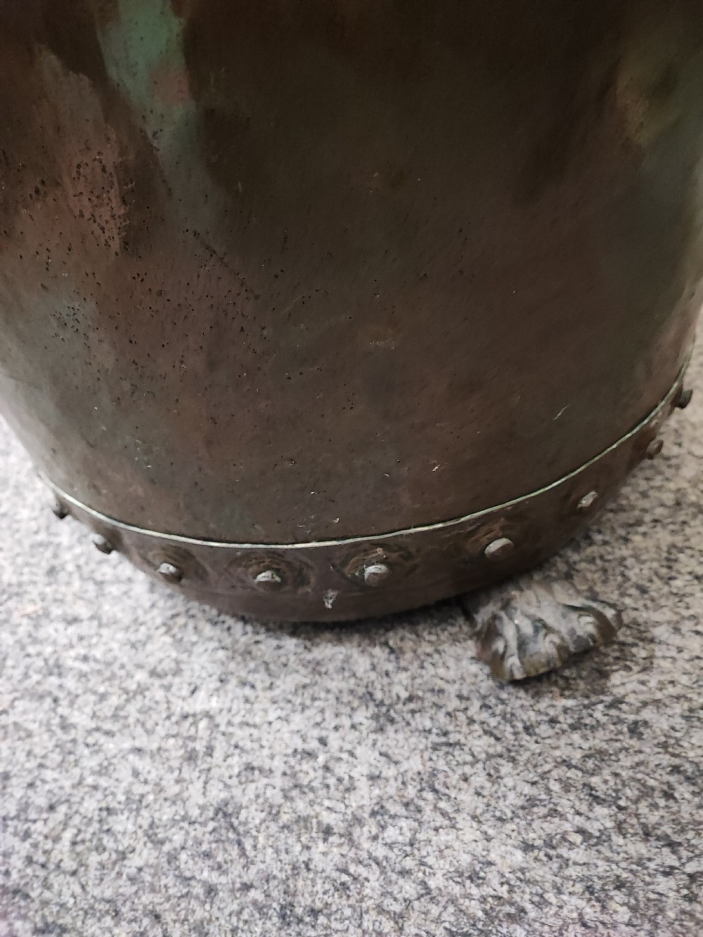 19c copper riveted log bucket View III