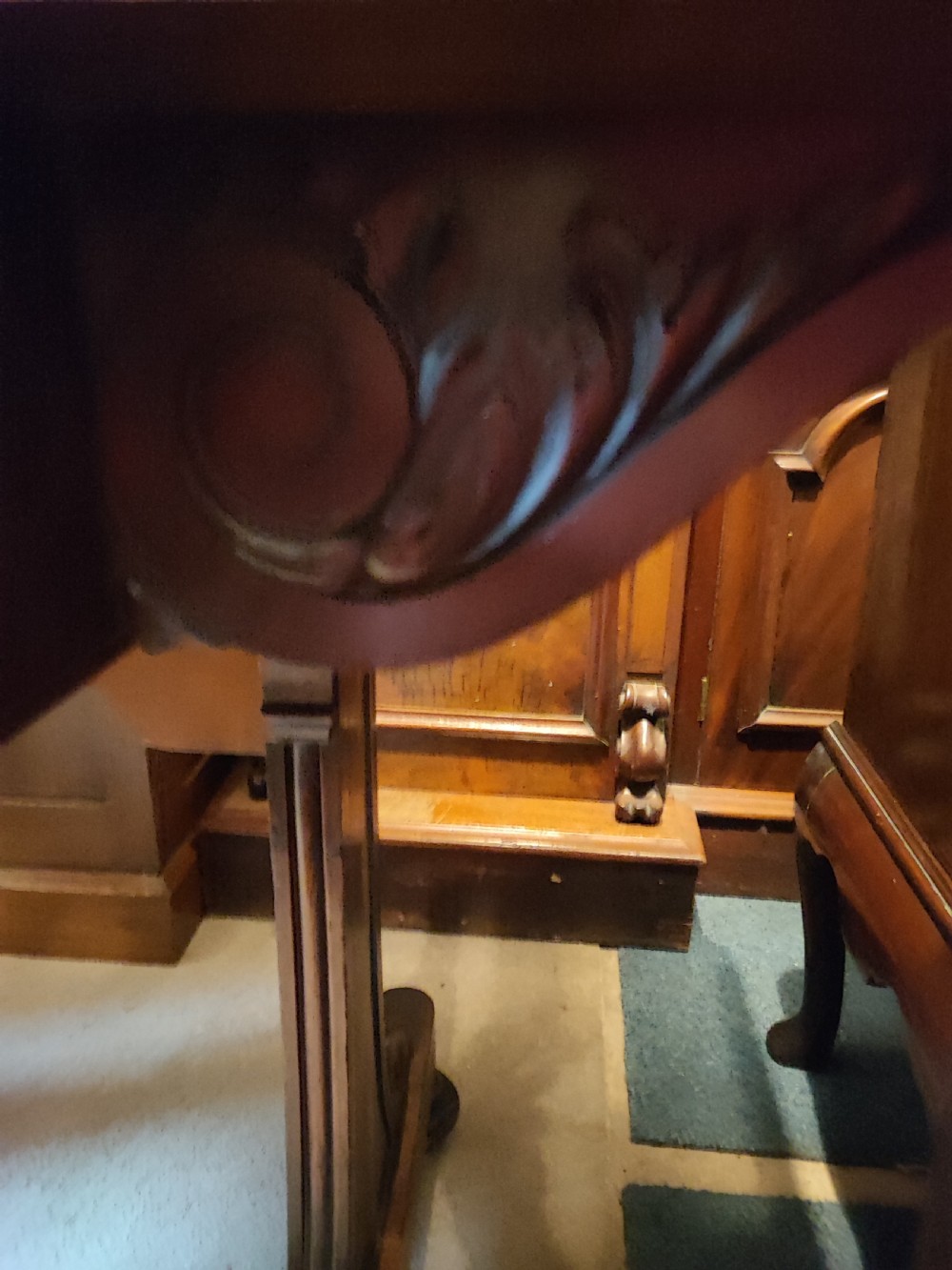 A quality Regency mahogany library writing table  View VI