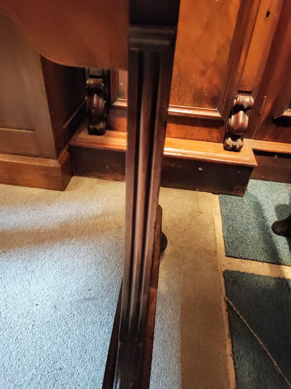 A quality Regency mahogany library writing table  View VIII