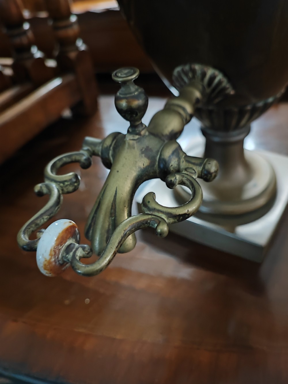 Tall and elegant, Regency copper Samovar. View III