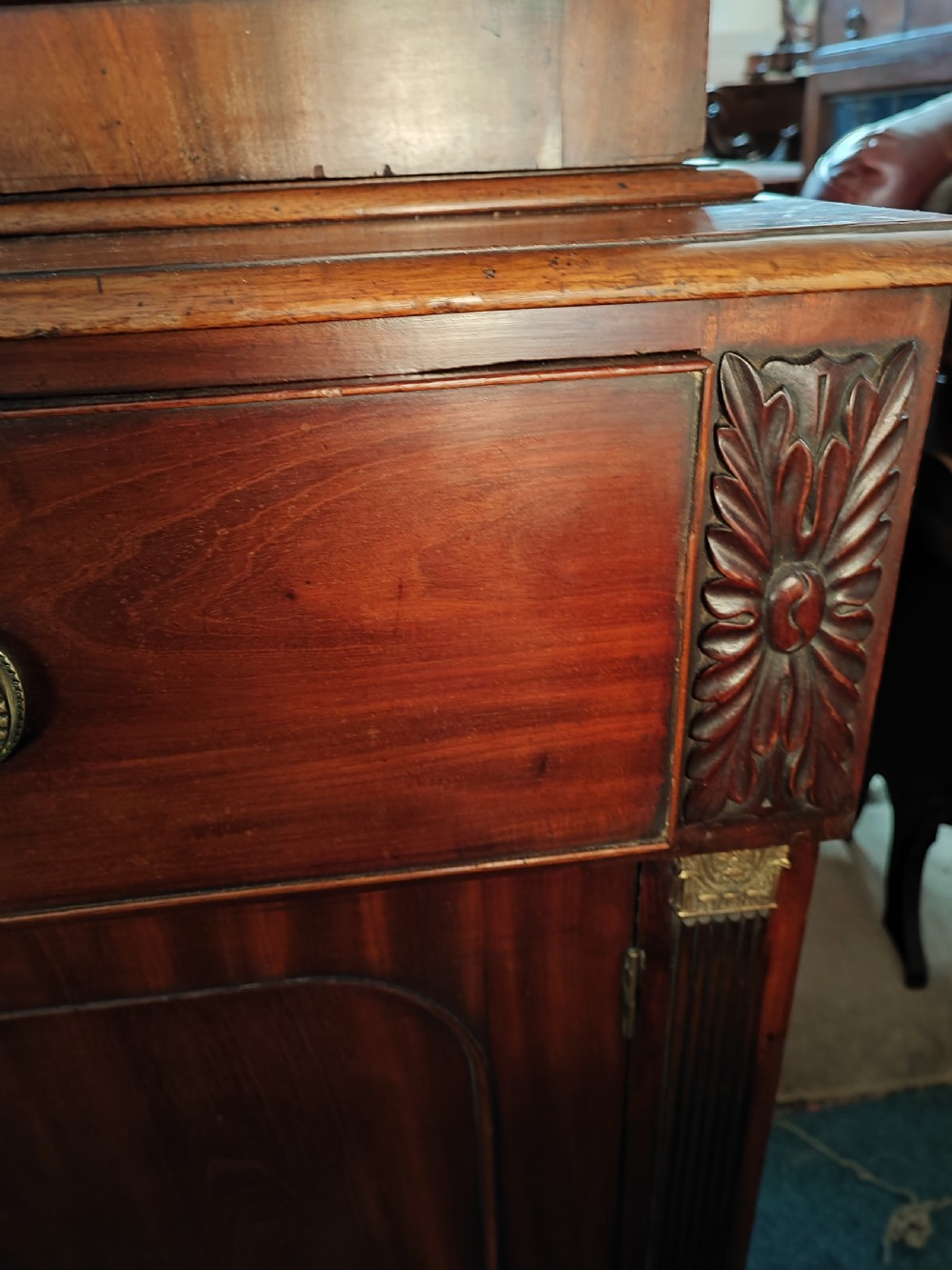 Antique mahogany secretaire  bookcase  View IV
