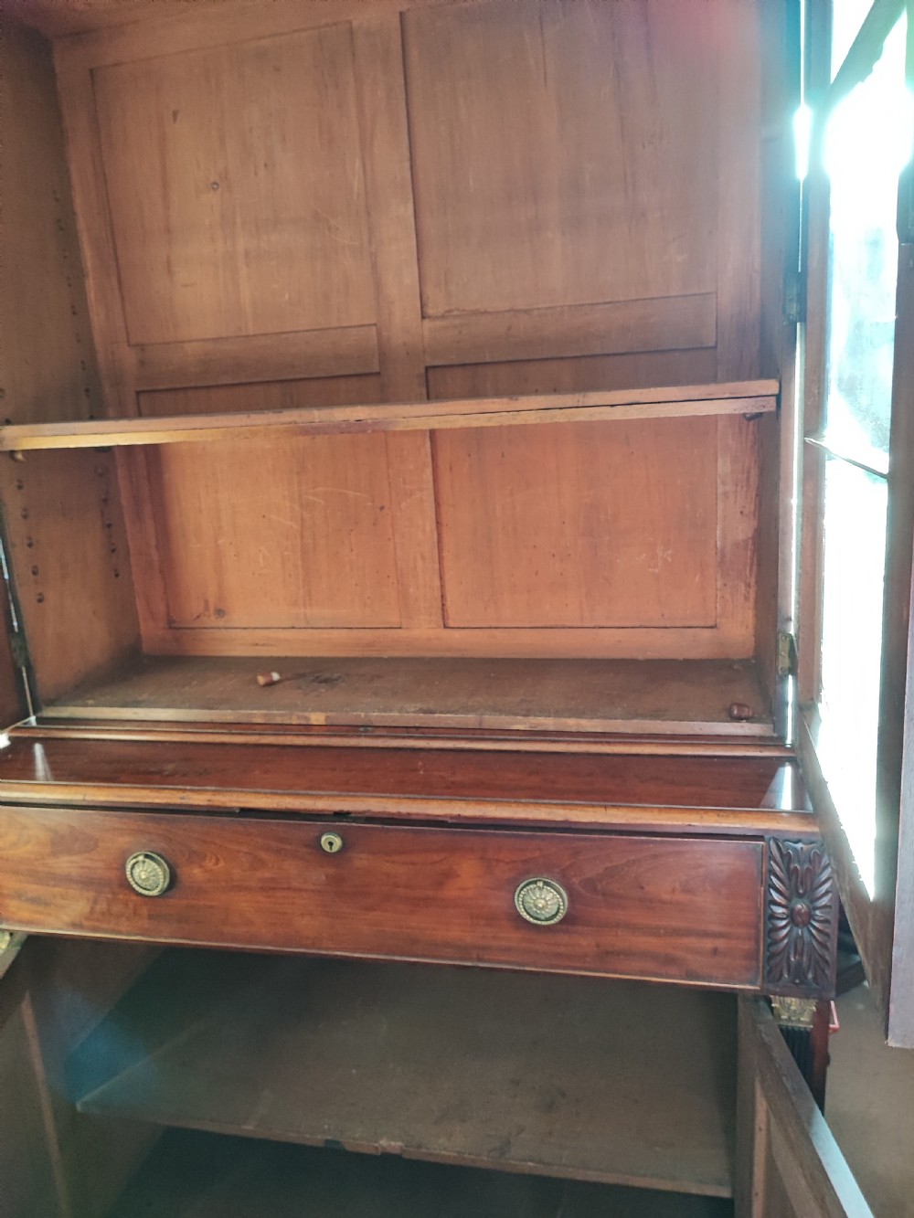 Antique mahogany secretaire  bookcase  View XIII