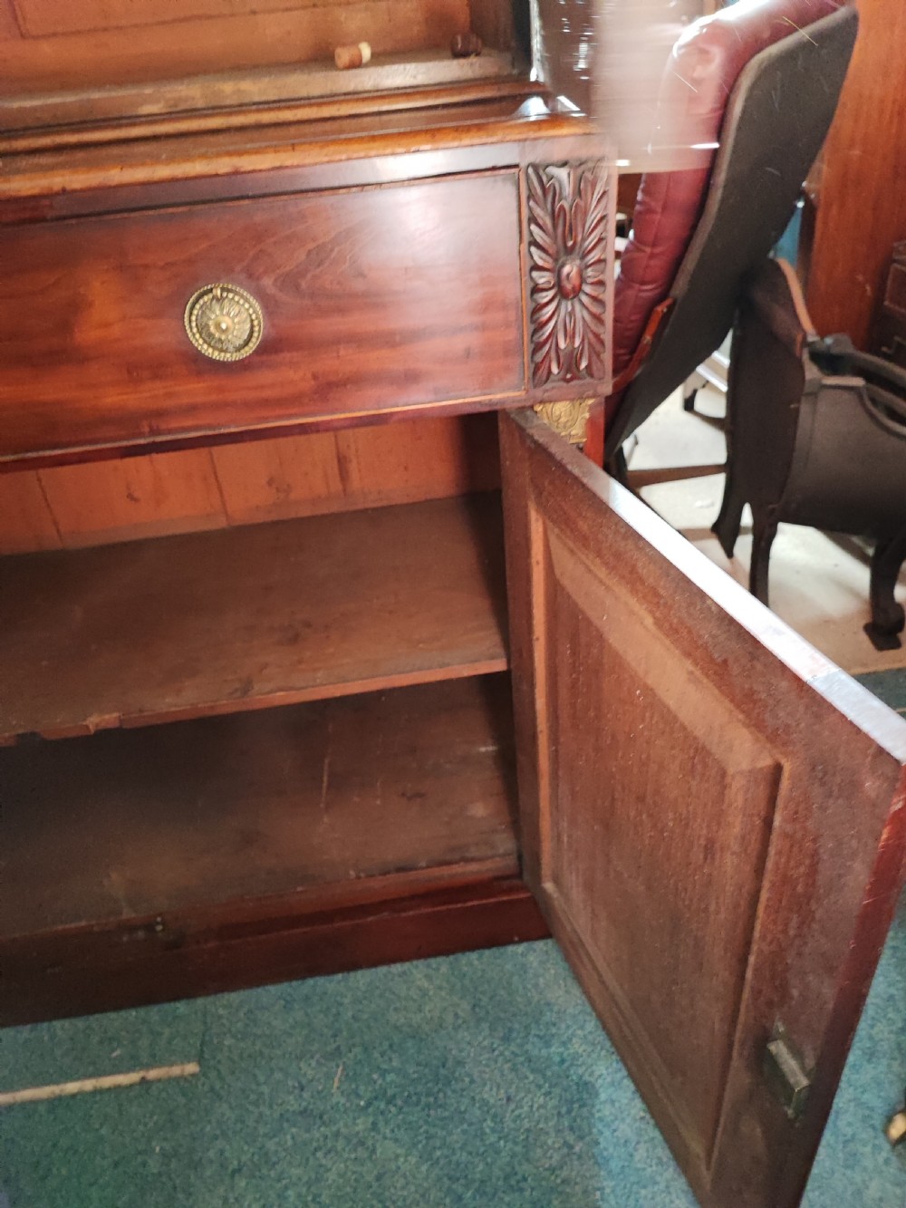 Antique mahogany secretaire  bookcase  View XIV