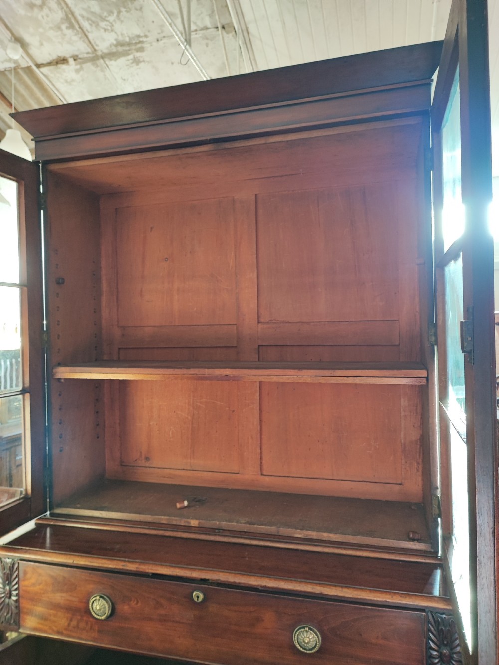 Antique mahogany secretaire  bookcase  View XVI