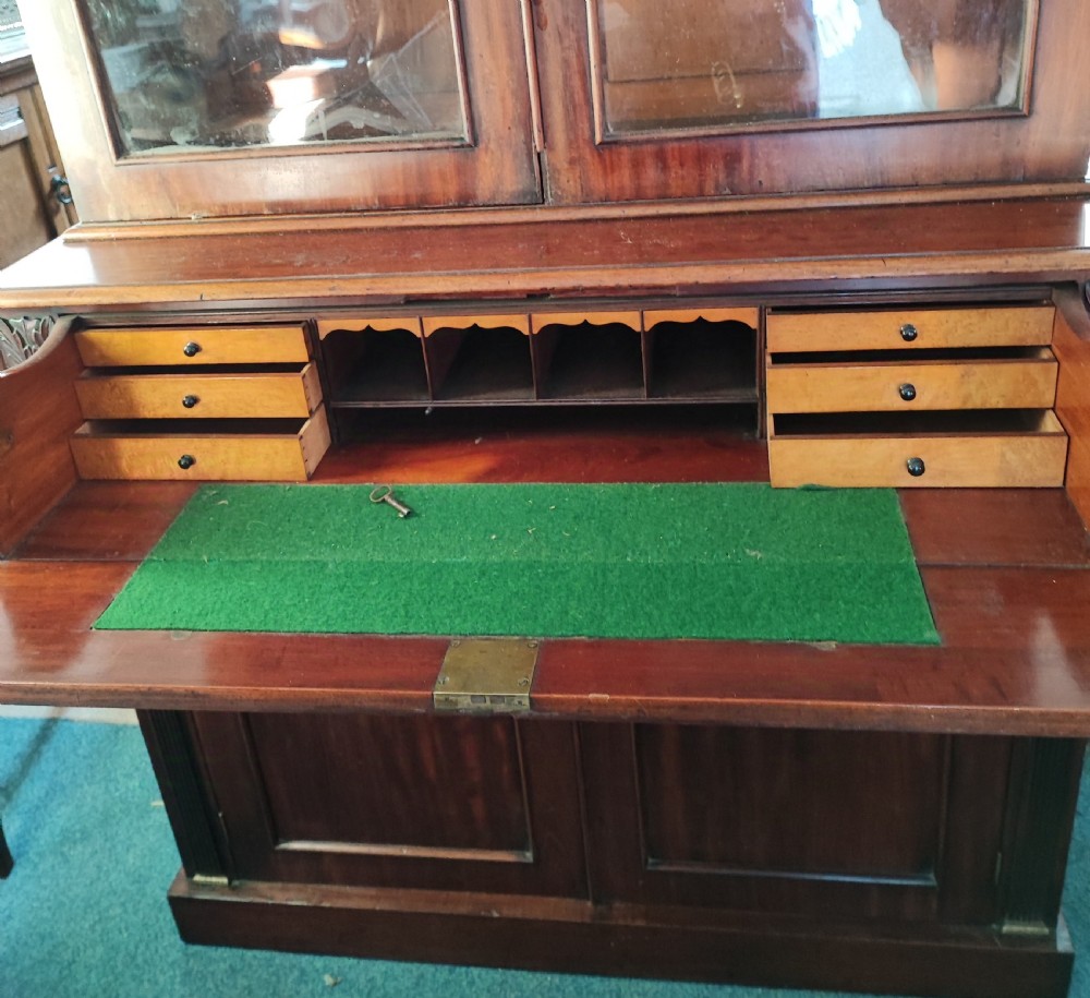 Antique mahogany secretaire  bookcase  View XXII