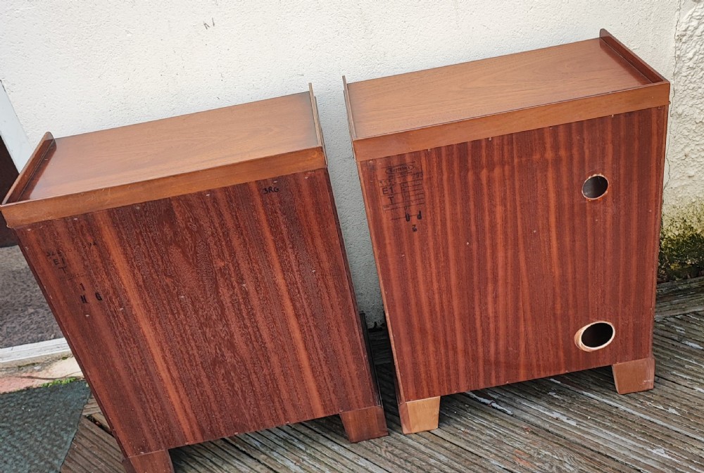 Pair of mahogany George III style open bookcases or bedside tables. View V