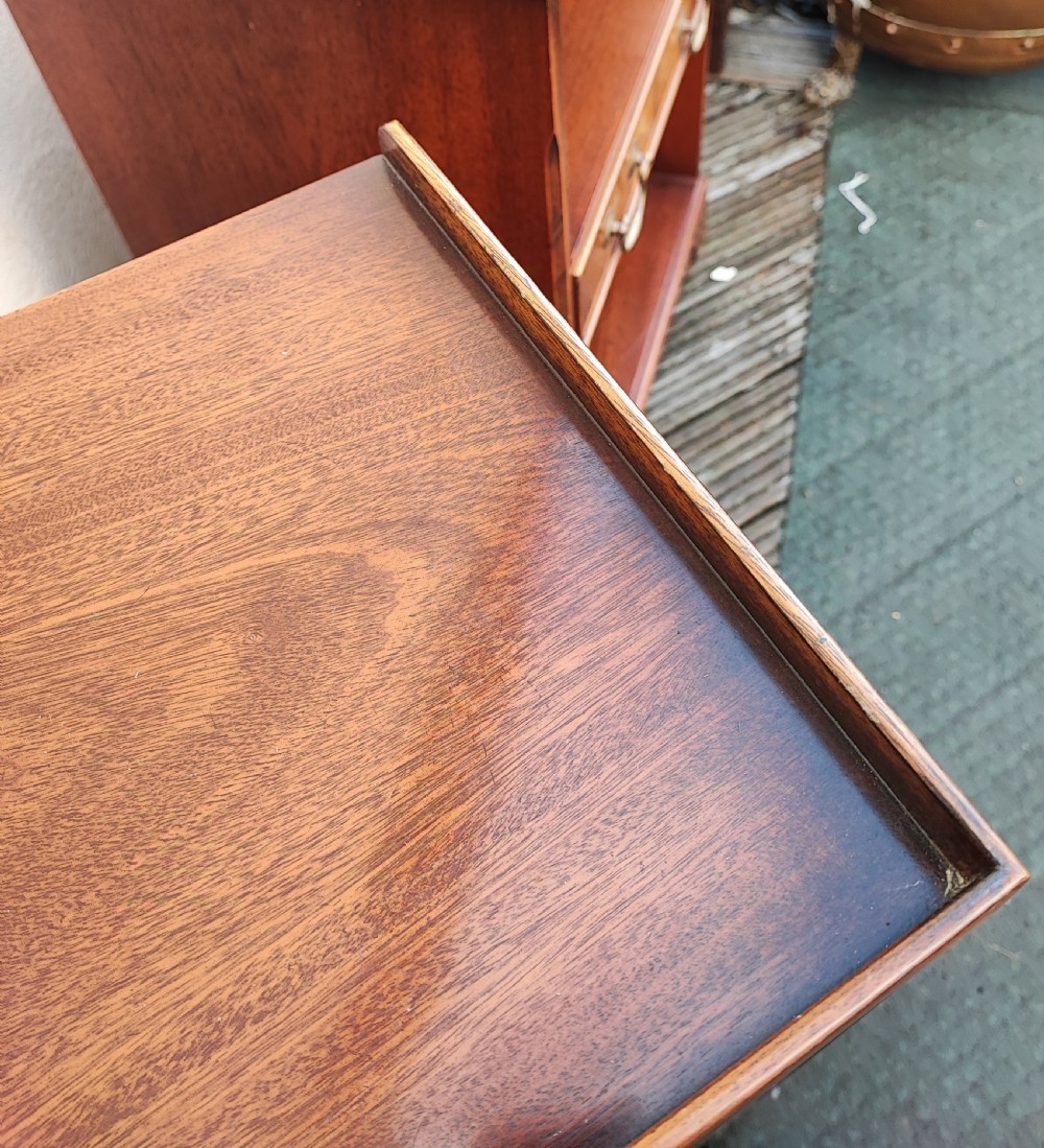 Pair of mahogany George III style open bookcases or bedside tables. View VII