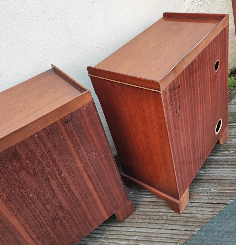 Pair of mahogany George III style open bookcases or bedside tables. View XII