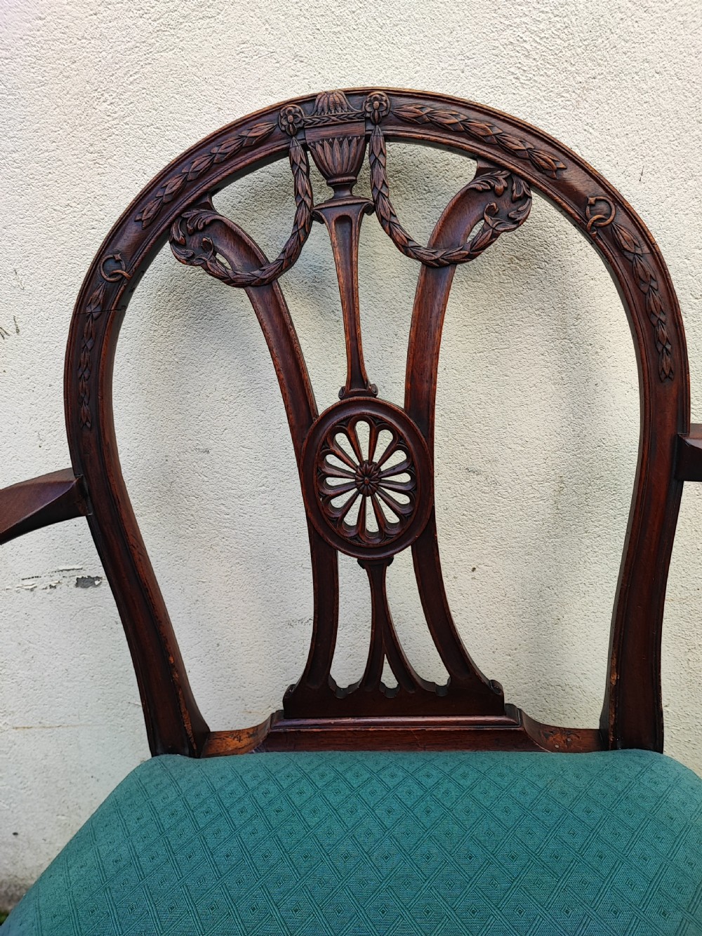 A good Georgian mahogany carved armchair. View V