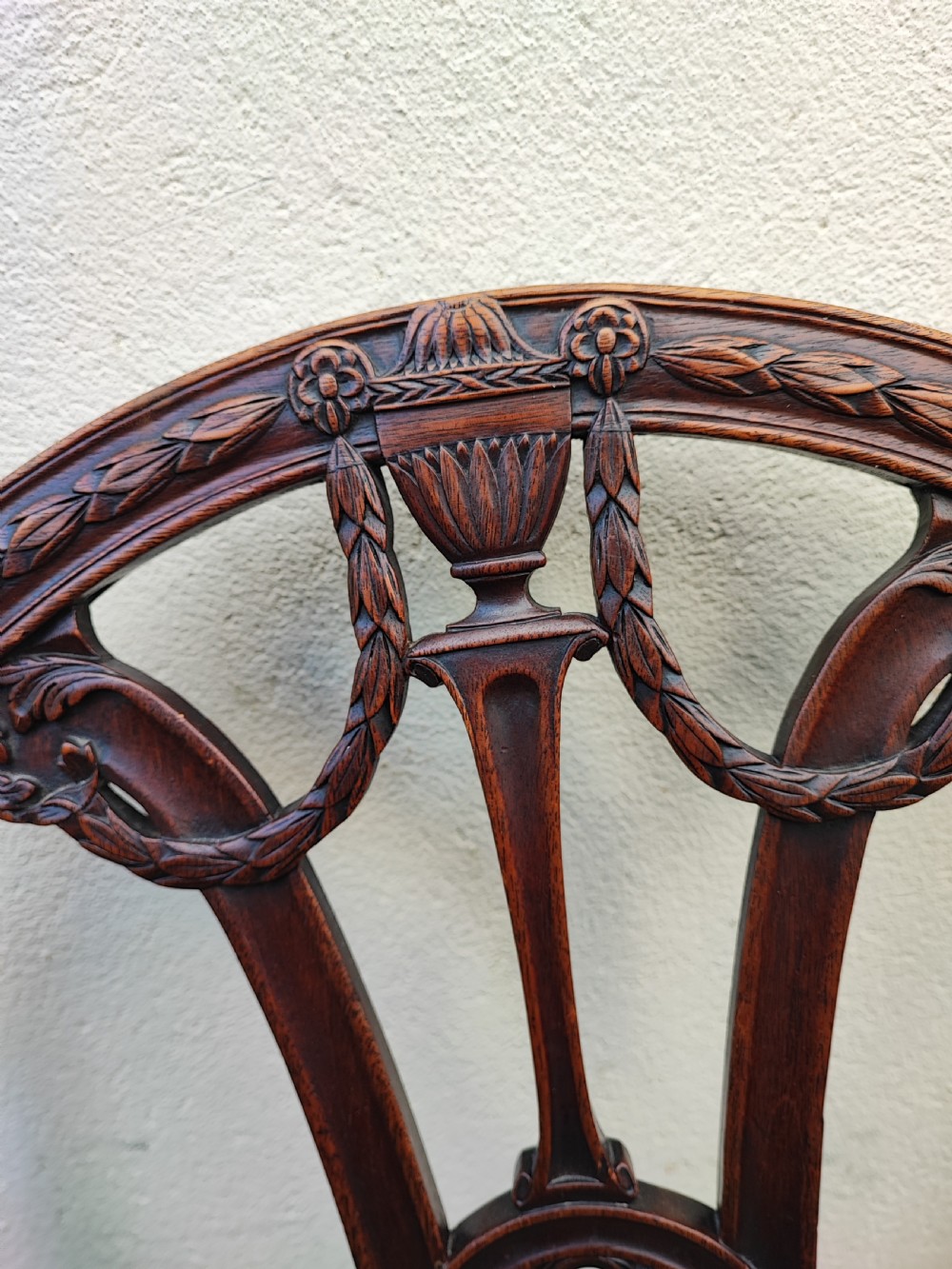 A good Georgian mahogany carved armchair. View VI
