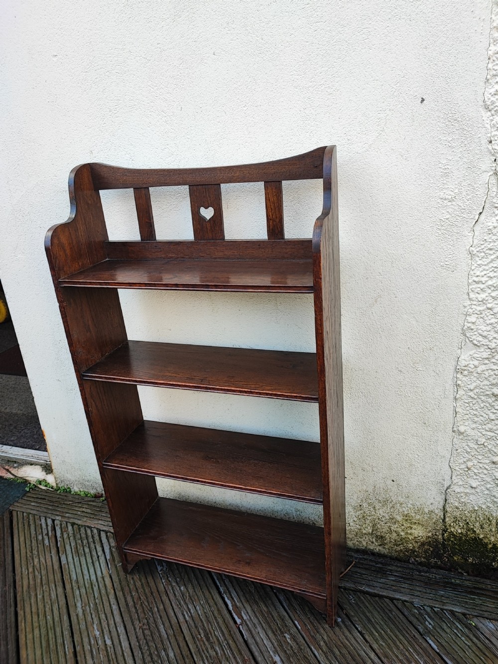 Art's and crafts libertys oak open bookcase.