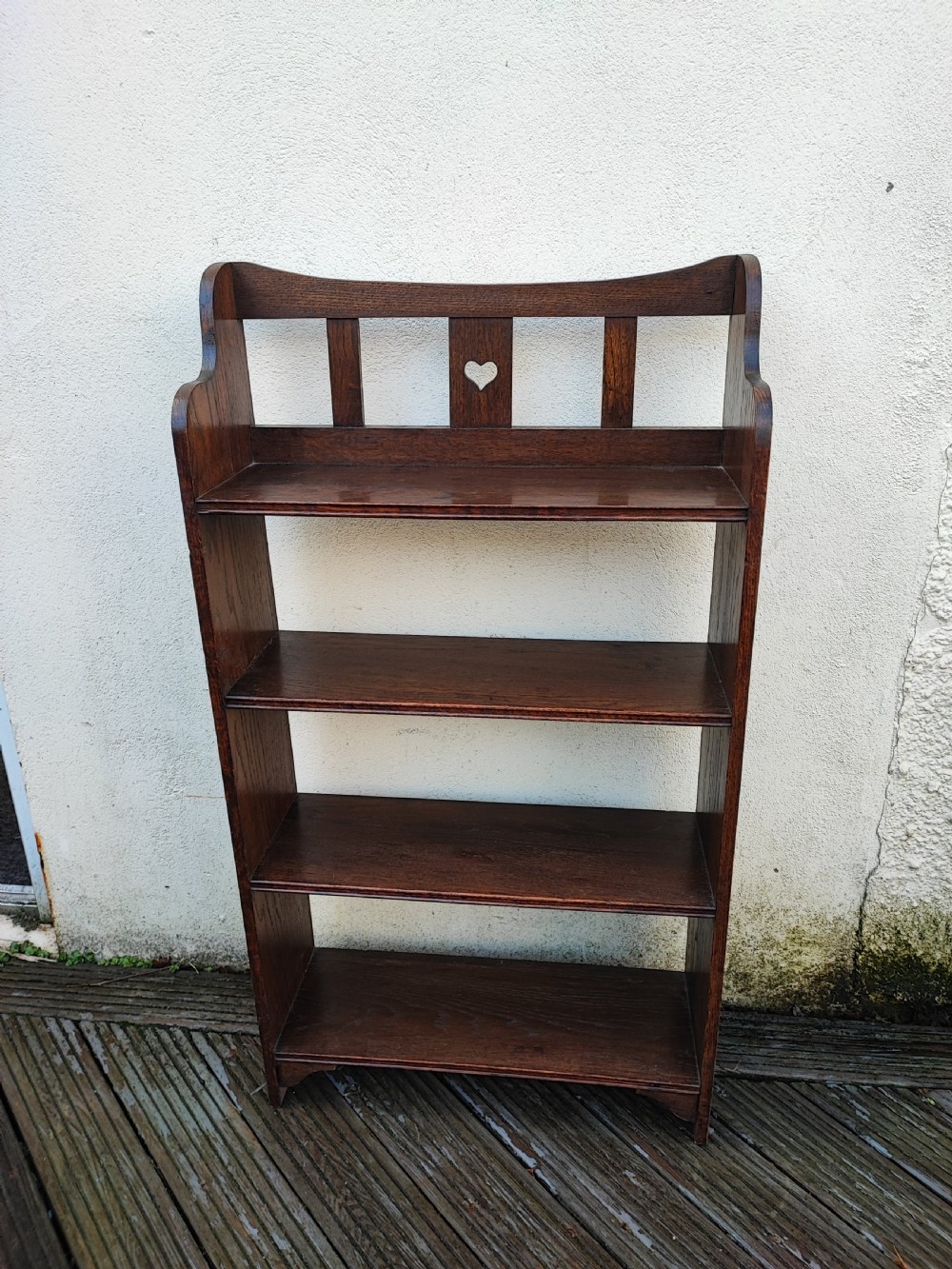 Art's and crafts libertys oak open bookcase. View IV