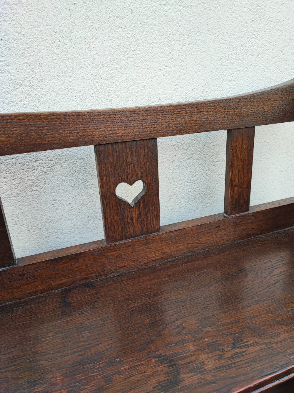 Art's and crafts libertys oak open bookcase. View VIII