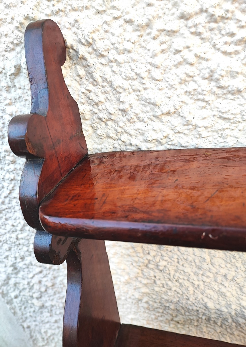 Antique mahogany hanging wall shelf View VI