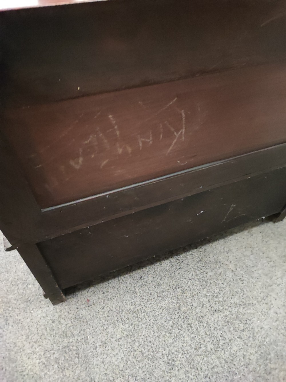 An antique italian carved walnut hall bench or settle View V