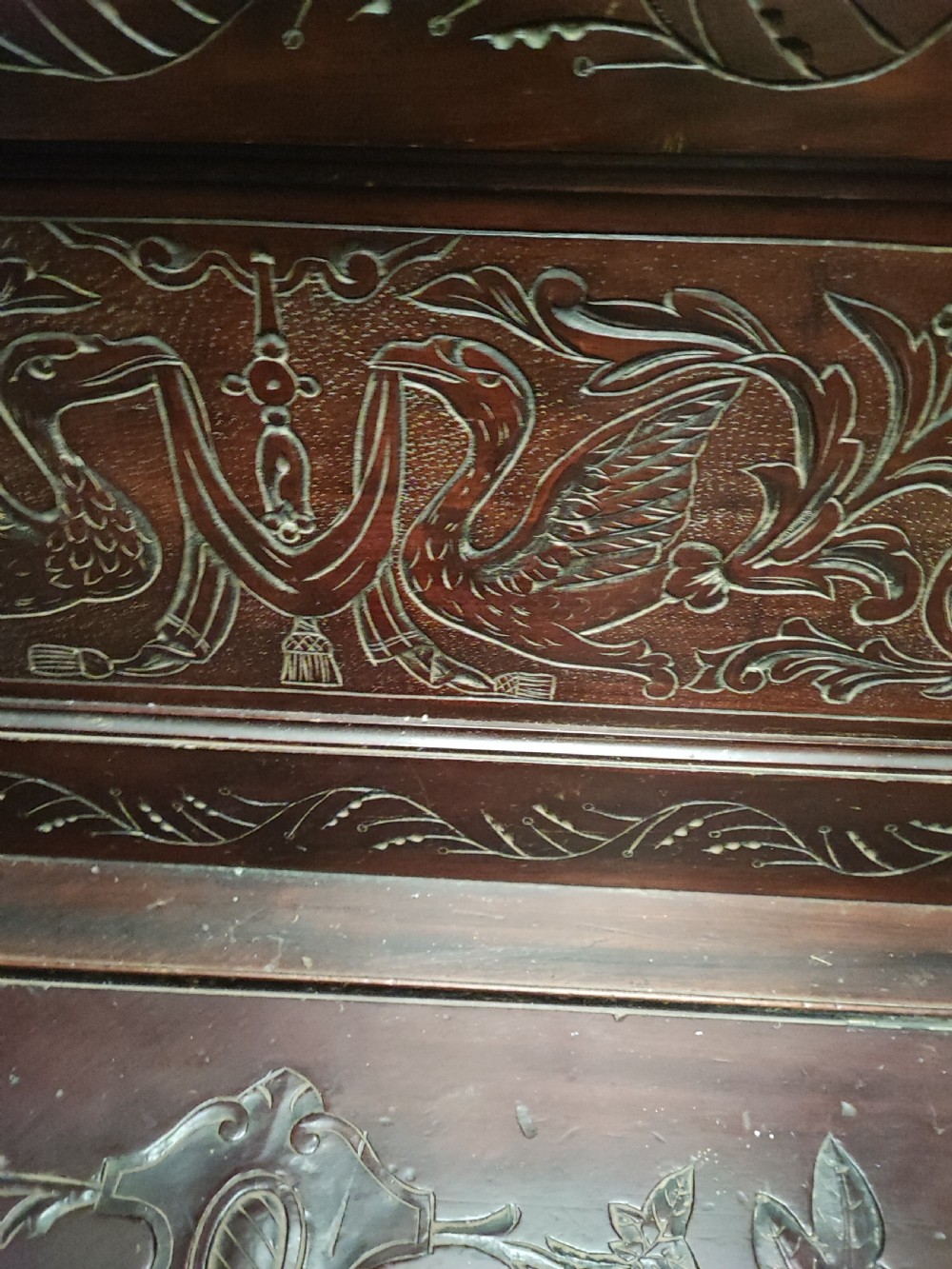 An antique italian carved walnut hall bench or settle View XIII