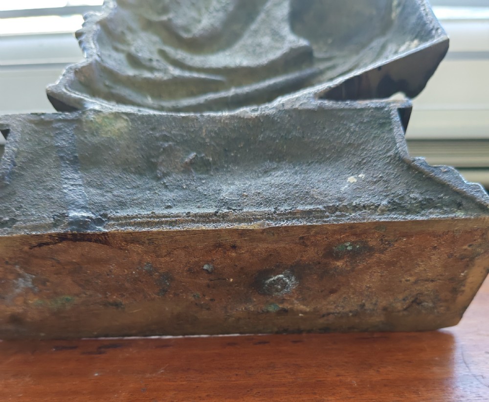 19c bronze door stop depicting Duke of . Wellington  View X