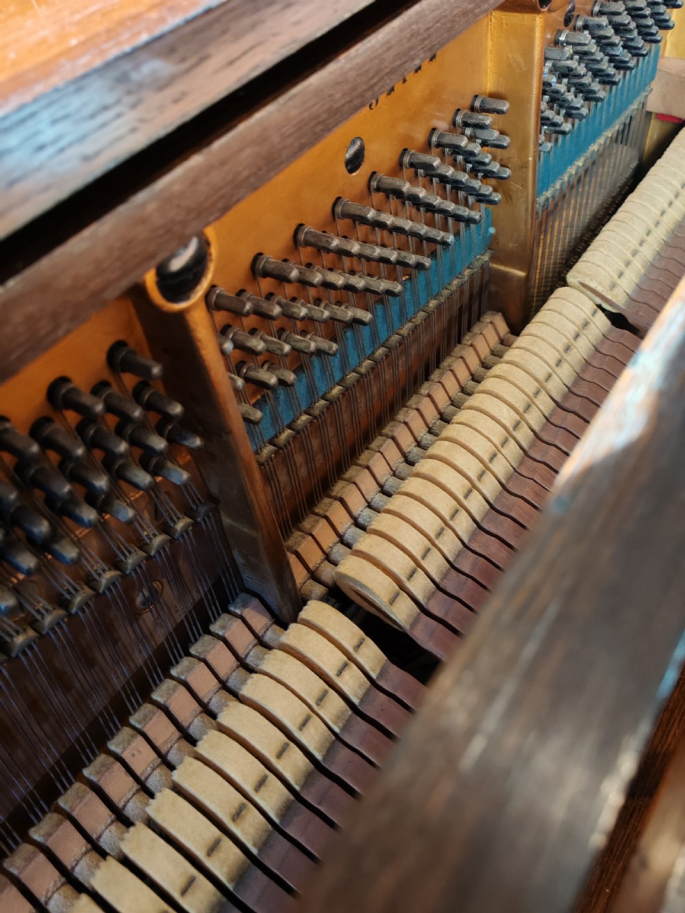 A superb art's and crafts piano,case by Walter Cave , movement by Carl Bechstein. View III