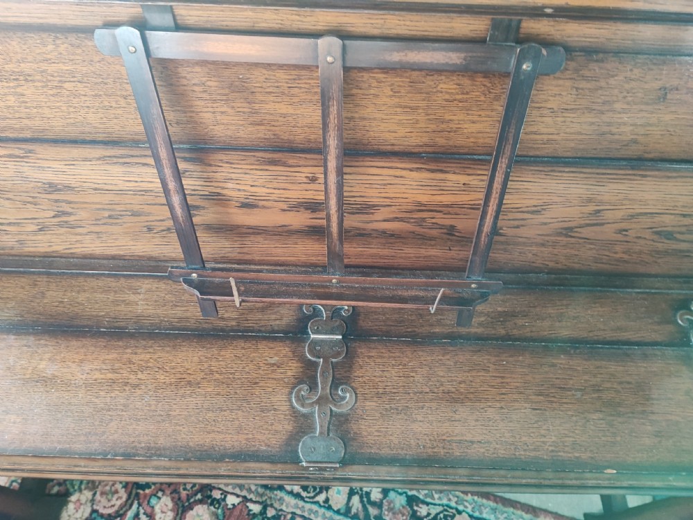 A superb art's and crafts piano,case by Walter Cave , movement by Carl Bechstein. View V