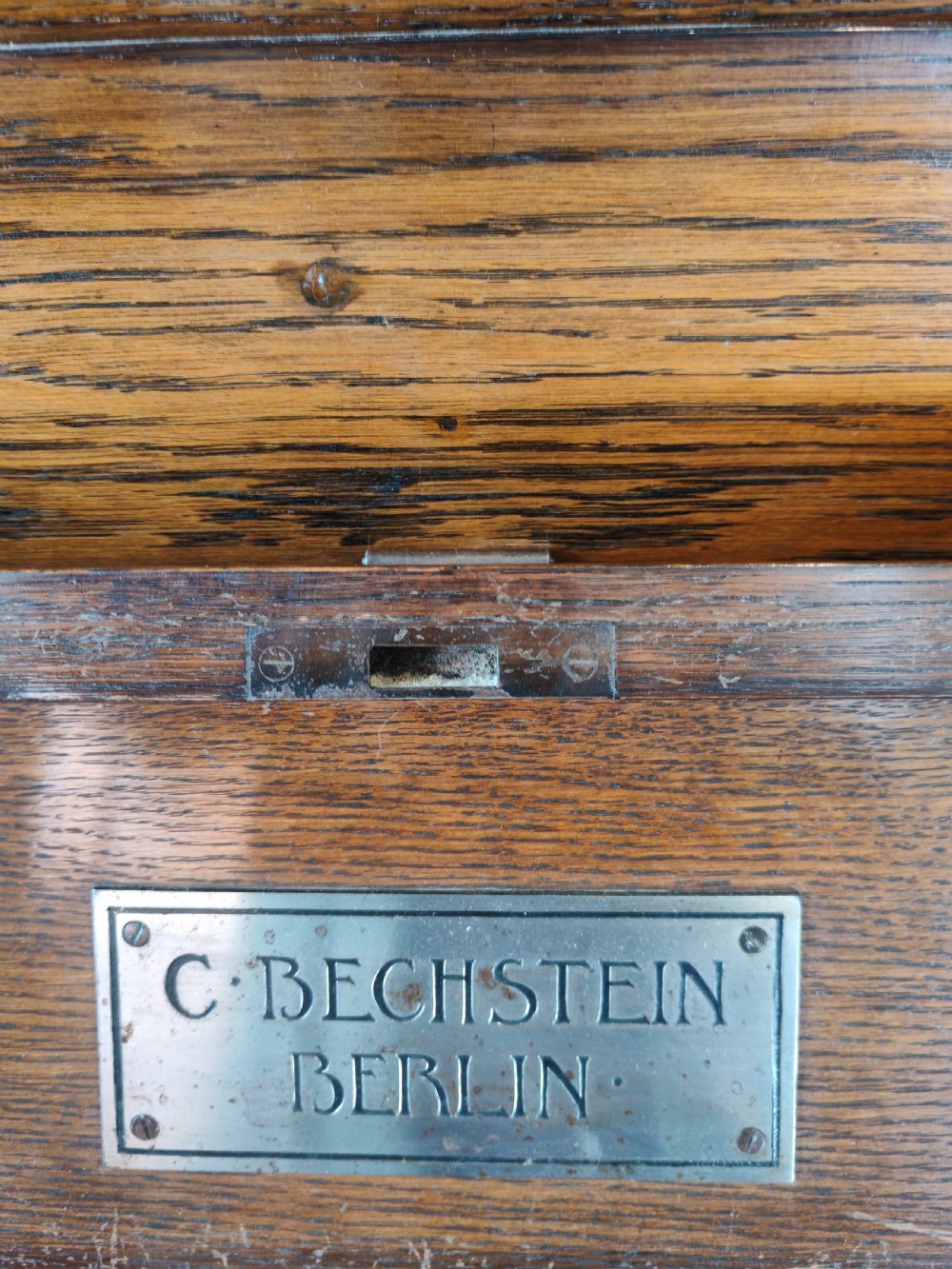 A superb art's and crafts piano,case by Walter Cave , movement by Carl Bechstein. View XI
