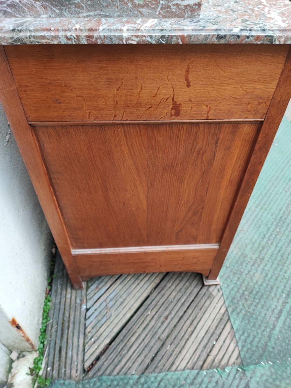 Antique marble top chest of drawers   View II