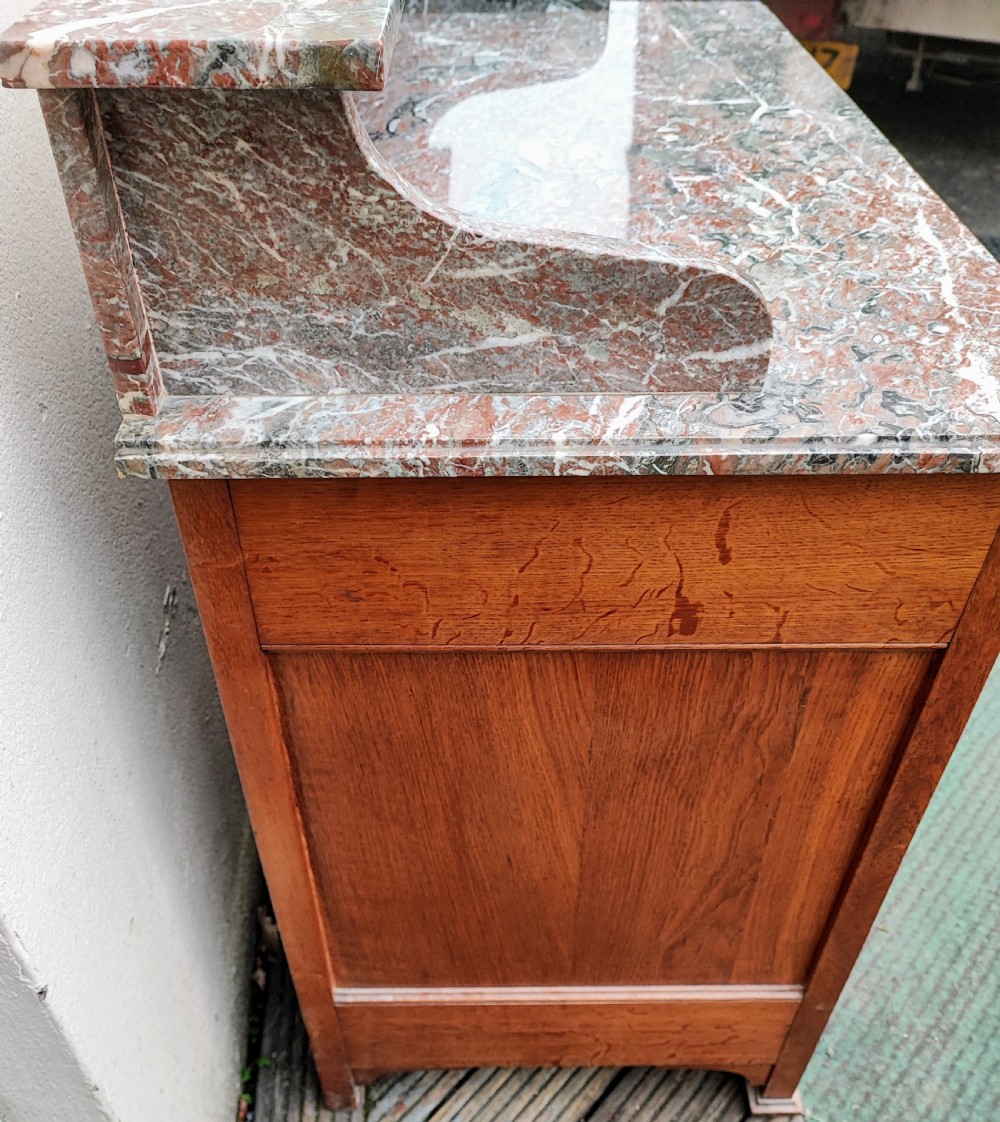 Antique marble top chest of drawers   View III