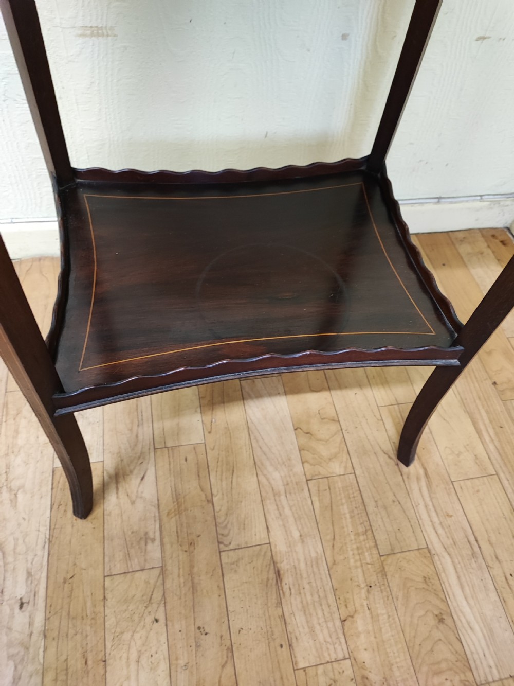 Antique, pretty inlaid side or occasional table. View VI