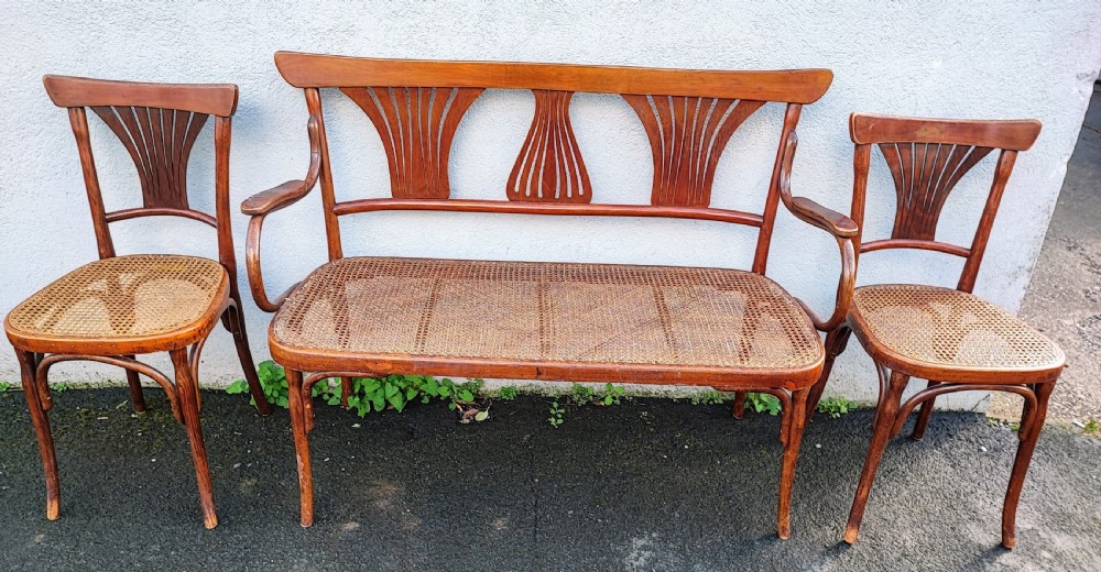 Antique bentwood hall set by J&J khon, Vienna.