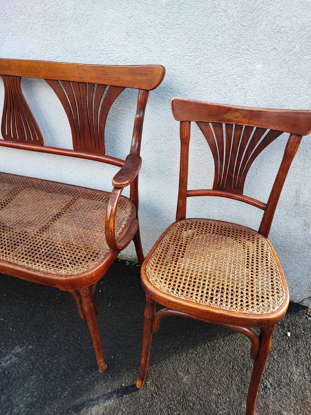 Antique bentwood hall set by J&J khon, Vienna. View XII
