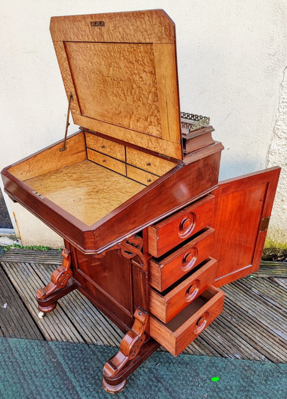Victorian mahogany Davenport.