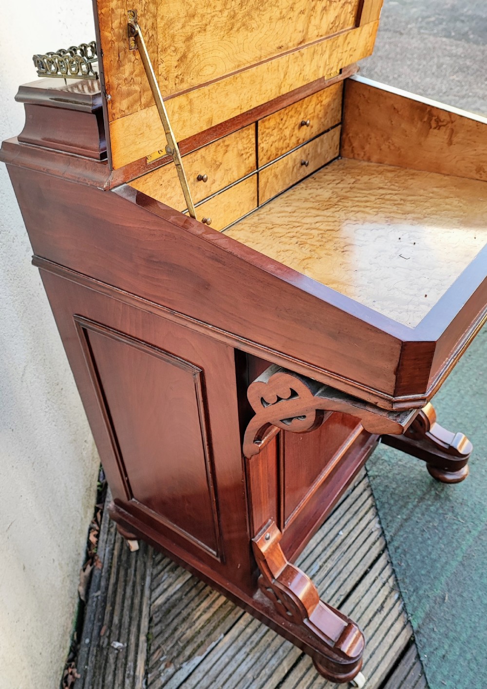Victorian mahogany Davenport. View II