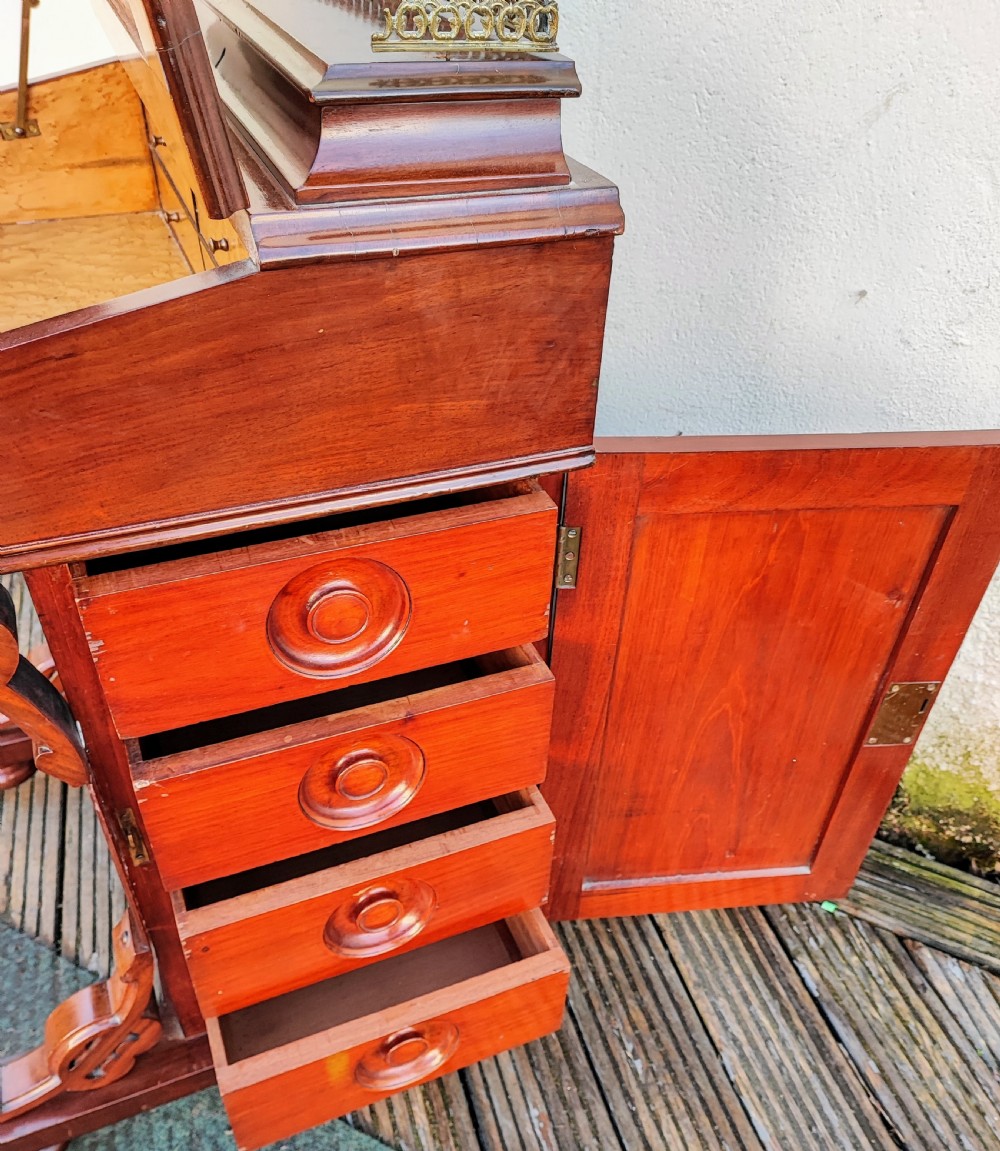 Victorian mahogany Davenport. View VII