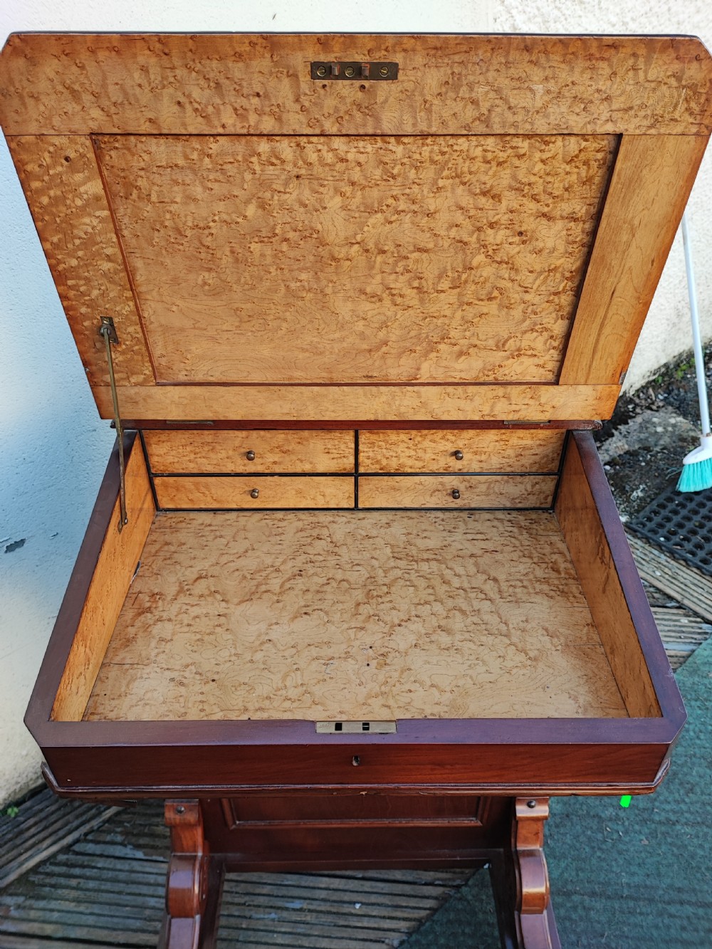 Victorian mahogany Davenport. View VIII