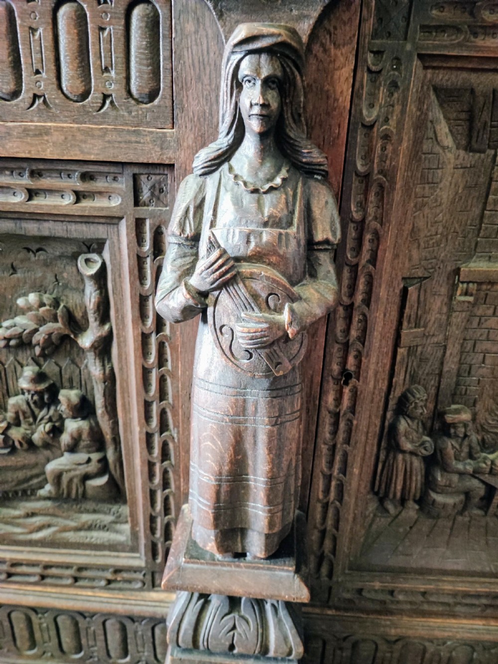 Fabulous carved oak sideboard of large size. View III